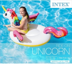 large 57561  SWIMMING FLOAT INTEX UNICORN WHITE RIDE ON balidiveshop 4